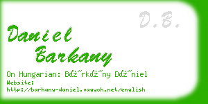 daniel barkany business card